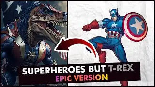 SUPERHEROES but TREX 💥 Marvel & DC (Ironman, Hulk, Captain America, Spiderman, etc)