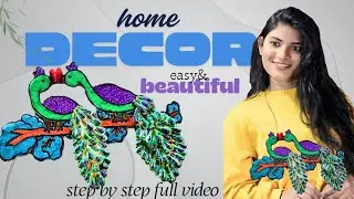 Peacock 🦚 wall decor/ home decor #manuprasu #homedecor #creative #craft #ideas #decor #peacock 