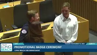 We are LIVE at the Long Beach Fire Department promotional badge ceremony.