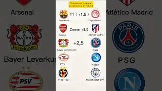 Champions League football predictions | Football predictions #championsleaguepredictions #ucl