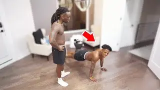Kai Cenat & Ishowspeed do a Late Night Workout after playing Fortnite all day (funny workout)