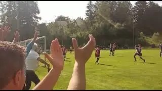 Die SG Z&uuml;sch macht aus einem 1:4 ein 6:5. Hier trifft Martin Amuzu in der 90.+2 min gegen Bekond.