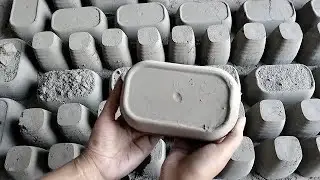 Masterpiece Bombastic smashing of dusty soft snappy grainy cement dry+water+dipping 💯🤤