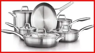 Great product -  Calphalon 11-Piece Pots and Pans Set, Stainless Steel Kitchen Cookware with Stay-Co