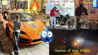 Babu bhaiya apni lambo k sath mil gye❤️!Ninja 1000sx crackling🚀!Hs bhai ne z900 sell krdi 🥲! Lambo🔥!