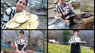 بطبوط مغربي معمر طايب على الحطب في قلب الريف الإيطالي | Pane Marocchino (Batbout) in Italia 🇮🇹
