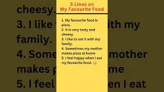 5 Lines on My Favourite Food Pizza | Easy Lines for Students