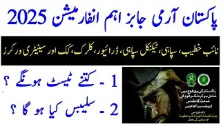 Pakistan Army New 🆕 Jobs Written Tests Syllabus and Papers Pattern November 2025