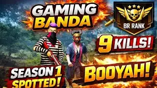Silent Pro Gameplay 😎 | BR Rank Season 1 spotted 👀| 9 Kills BOOYAH!  