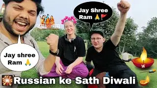 Diwali 🪔 Special Vlog 🪔|| Russian People Said Jay Shree Ram 🙏❤️🚩