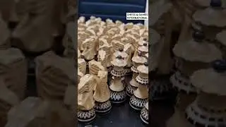 Burnt wooden chess set #chess #chessset #fide #manufacturer #exporter #quality #chessgames
