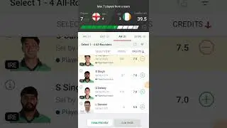 ENG VS IRE T20 Dream 11 😱😱 | England vs Ireland T20 Dream Team #engvsire #shorts #icct20worldcup2022
