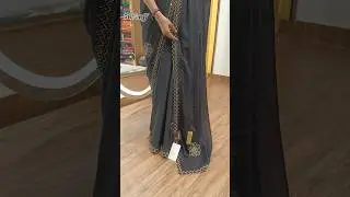 black Saree with work✨#saree #viral #viralvideo #trending #fashion #design #india #youtube #shorts