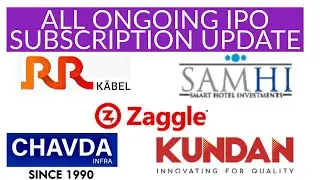 All Ongoing Ipo Subscription Update || Latest Subscription 🔥 || RR Kabel - zaggle - Samhi || MTI ||