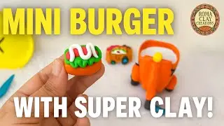 Mini Burger Banaya Super Clay Se | Cute DIY Clay Art | Roma Clay Creations #viralvideo #clay