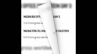 Mazaka Day 3 box office collection