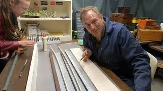 Racing Stripes INTO a Guitar Body!   &.  I Hit him on the Head with a pipe clamp!  OOPS!