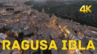 RAGUSA IBLA (4k), Sicilia, Sicily, Italia, Italy, drone