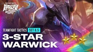TFT Set 8.5 Gameplay Reveal - 3 Star Admin Brawler Warwick 1v9s every fight