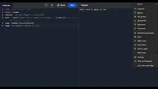 Rock Paper Scissors Game in Python #shorts