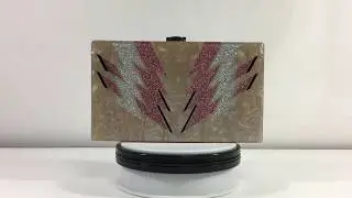 Zara Glitter Confetti Lightning Pattern Rectangle Pearl Acrylic Box Clutch Evening Bags AC83382