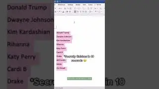 Sort names in alphabetical order within 10 seconds | #subscribers #hacks #tricks #msword