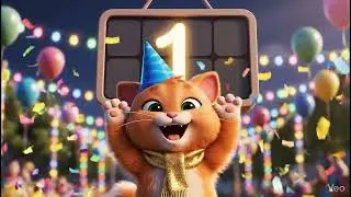 Happy New Year Kids 🎉 | New Year Song with Meow the Cat | Cute Cartoon Dance for Children