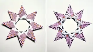 How to make a MONEY STAR out of Euro bills | ORIGAMI Modules Tutorial DIY
