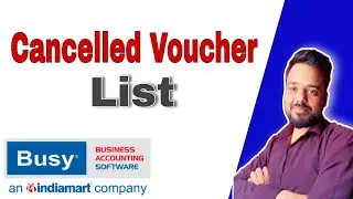 See Cancelled Voucher's List in  Busy Accounting Software || MS TECHNO HUB || #Cancelledvchlist