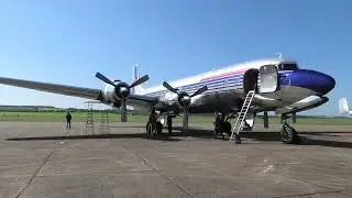 Red Bull Douglas DC-6B Flyby at Duxford | D-Day 80 Commemoration 2024 #DC6B #RedBull #DDay80
