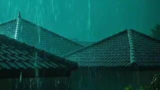 Stormy Rooftop Rain 🌧️ Deep Sleep Sounds at Night