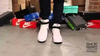 Nike Air Force 1 High OG White   Black On feet Video at Exclucity