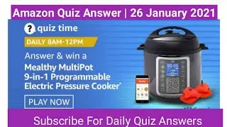 Amazon Quiz Time Answers Today| 26 January 2021