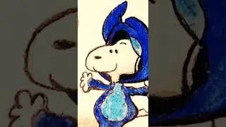 Snoopy in a stitch costume! #shorts #drawings