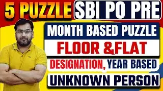 SBI PO PRE 2020 5 PUZZLE SEATING ARRANGEMENT EXACT EXAM LEVEL