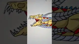 Godzilla Fusion KingGhidorah #godzilla #kingghidorah #art #howtodraw