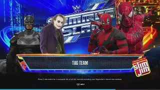 Batman e Coringa vs Deadpool e Homem Aranha | WWE 2K24