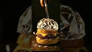 Cutting a Crystal Burger in Slow Motion 🍔💎 | Satisfying ASMR Knife Cutting