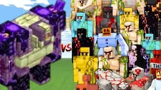 Minecraft: All Golems vs Ender Guardian &ndash; Ultimate Battle!