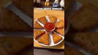 Crispy potato triangles recipe #shorts #recipe #snacks #potato #trending #viral #shortsfeed #cooking