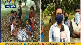Migrant People Stopped by Police at Andhra Pradesh Border