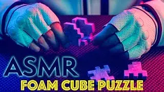 ASMR PUZZLE Solving 😴NO TALKING 💜3D FOAM Cube #4