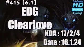 16.1.24 LPL EDG Clearlove Jungle Kindred(vs Elise) KR High Elo Solo Q[1080p]#415