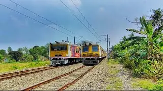 Parfect Crossing Train Vedio Two Unique Face EMU Local Trains Beautiful scene