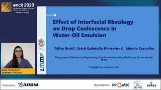 Effect of Interfacial Rheology on Drop Coalescence In Water-Oil Emulsion - ENCIT 2020