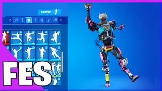Fortnite Kit Skin With all my Fortnite Dances & Emotes! (Go Cat Go)