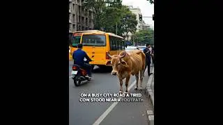 The Cow Who Saved a Stray Dog 🐄🐕 | Emotional Animal Story #viralshort #trandingshorts #videoshort
