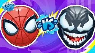 Spider-Man vs. Venom's Epic Water Web-slinging Trick Shot Battle | Hydro Pods | Hasbro Action Arena