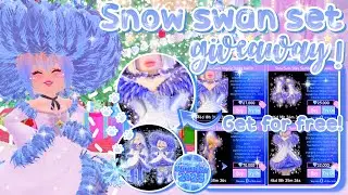 [CLOSED} NEW SNOW SWAN SET GIVEAWAY!🦢❄️ 1K Subscribers special! | Royale High Set giveaways Roblox