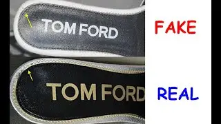 Real vs fake Tom Ford shoes. How to spot fake Tom Ford slides, sandals and heels